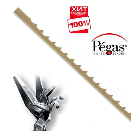 ХИТ! Пилки лобзиковые 12 шт Pegas по дереву N2/0 Super Skip 0.22х0.60х130ммх 21.4tpi 90.579 М00013415