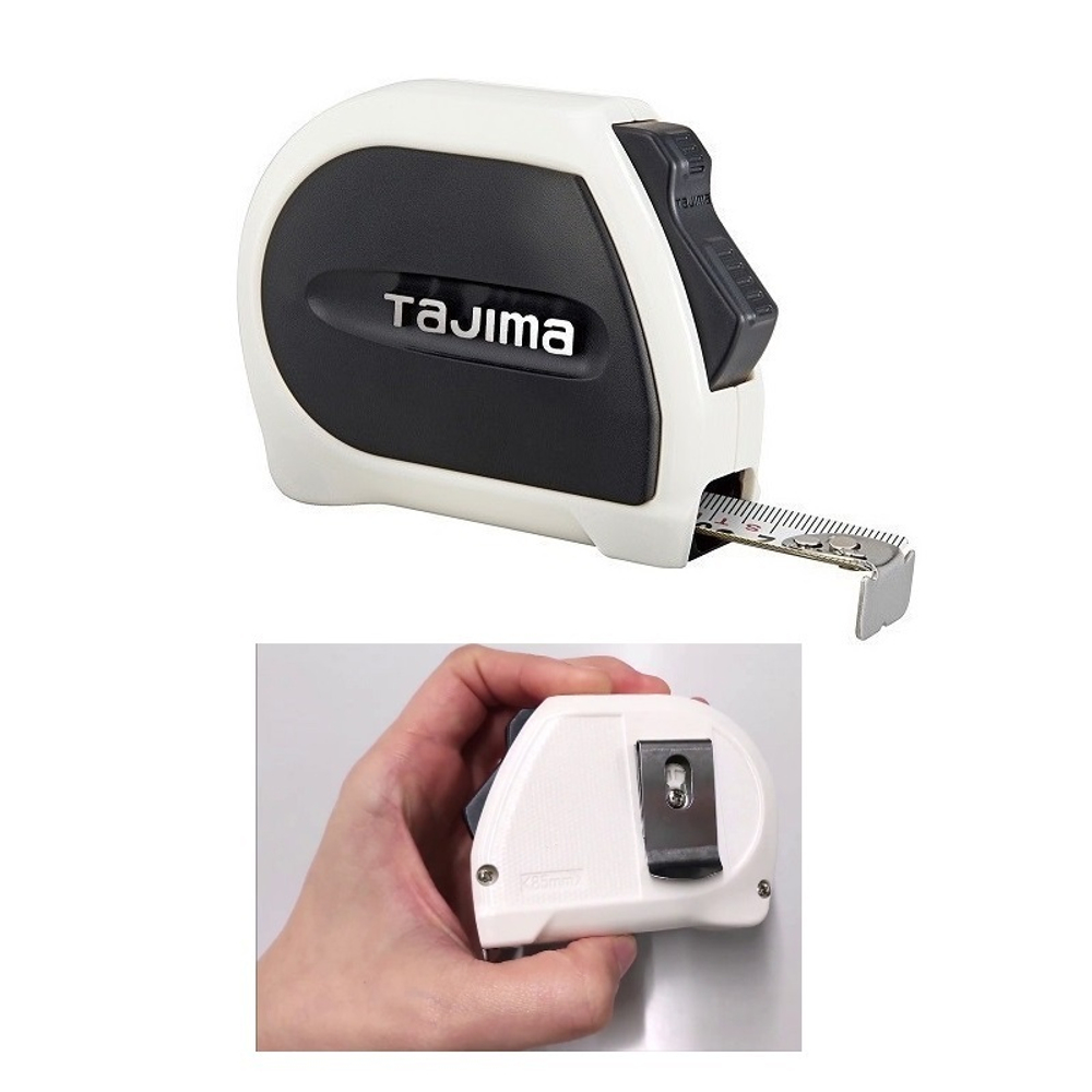 ХИТ! Рулетка TAJIMA SIGMA STOP 5 м / 19 мм с двойным фиксатором SS950MG