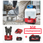 АКЦИЯ ВСЕ В САД! Комплект № 6: Аккумуляторный опрыскиватель ранцевый на 15 л BPFPH-0, Аккумулятор RED M18 B4 4.0 Ач, Зарядное устройство M12-18 C SWITCH TANK M18 BPFPH-401 4933464962, Бак для воды SWITCH TANK M18 BPFPWS-0 4933464965, Аккумулятор M18 HB5.5 5,5 Ач 4932464712 MILWAUKEE N0124-3AM