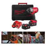 Новинка! Комплект в кейсе M18 FUEL FHIW2F12-502X: Аккумуляторный ударный гайковерт FHIW2F12 с фиксацией фрикционным кольцом ПЛЮС 2 шт Аккумулятор B5 5.0 Ач, Быстрозарядное устройство M12-18 FC Milwaukee 4933492783