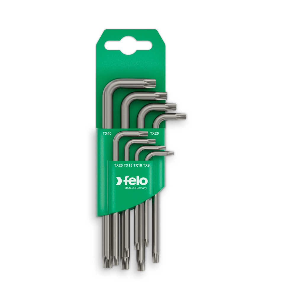Новинка! Набор ключей Г-образных шестигранных 8 шт. Felo Torx T9-T40, пластиковый держатель 34888811