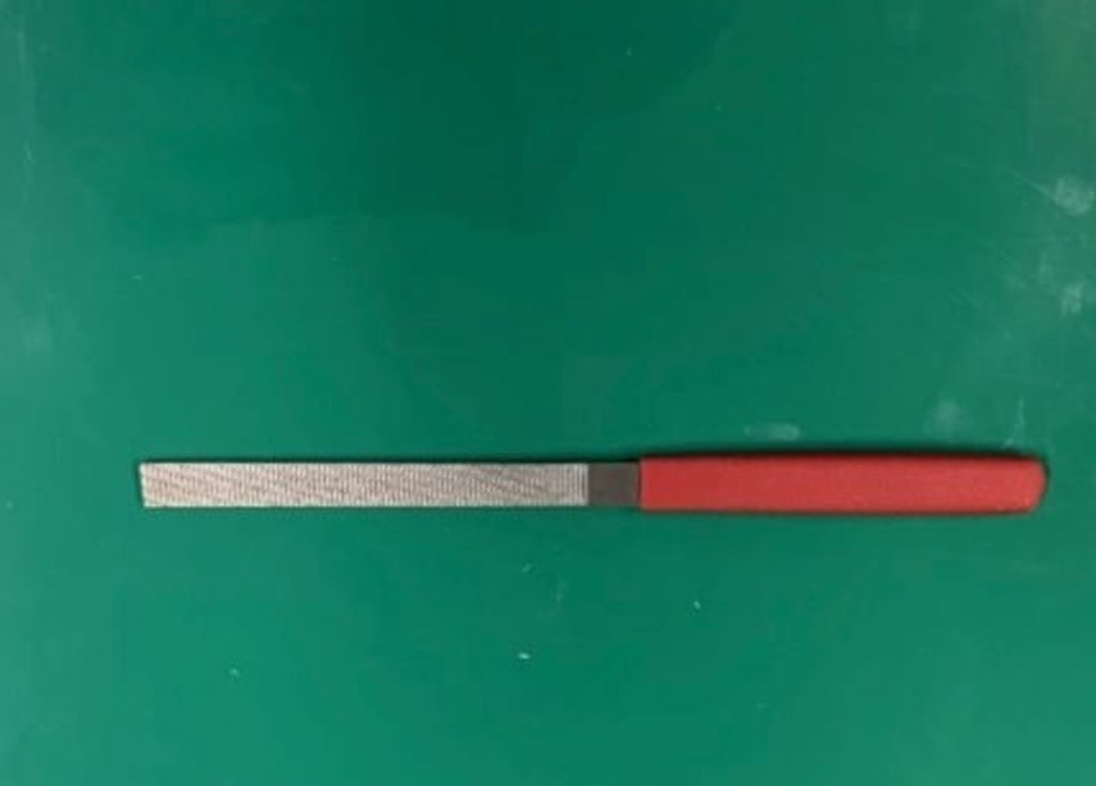 ХИТ! Рашпиль японский Iwasaki красный прямой плоский 200 х 10 мм шаг 1,2 мм Miki Tool MT CP-20N М00010363