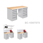 Новинка! Верстак металлический для столярных и слесарных работ Gresson серия ВС-Т5Т5 1500 х 630 х 820 мм ВС-1500Т5Т5