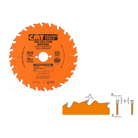 Новинка! Диск пильный CMT 210 x 30 x 2,8 / 1,8 20° 10° ATB Z=24 продольное пиление 290.210.24M