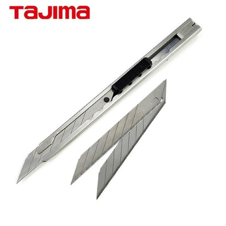 ХИТ! Нож японский TAJIMA трафаретный 9 мм с автофиксацией и 3 лезвиями LC390