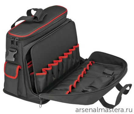 АКЦИЯ ЗИМА 2026! Сумка инструментальная с отделением для ноутбука (текстиль, пустая) KNIPEX KN-002110LE