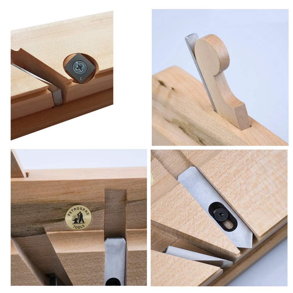 Рубанок фигарейный ПЕТРОГРАДЪ 250 мм лезвие 25 мм для изготовления филёнок М00016335