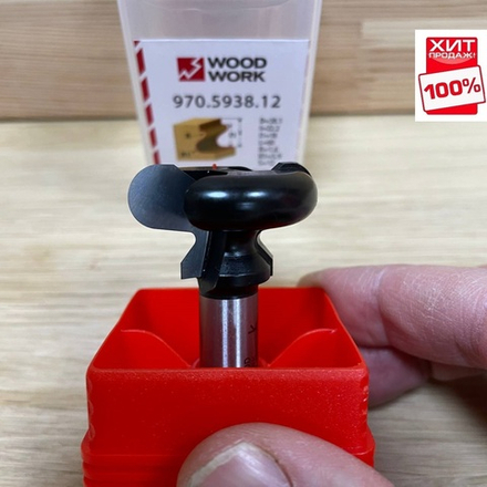 ХИТ! Фреза профильная для скрытых ручек D 38,1 I 22 L 60 S 12 мм Woodwork 970.5938.12