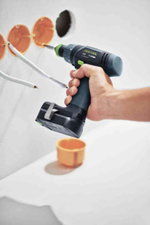 Аккумуляторная дрель - шуруповёрт с 2 шт Аккумуляторами BP-XS 2.6 Ah Li-Ion 10,8 В, Зарядным устройством MXC, Угловой насадкой XS-AS в систейнере FESTOOL TXS 2,6-Set 576102
