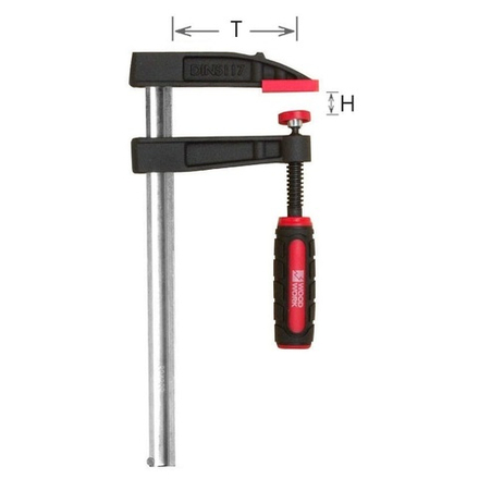 ХИТ! Струбцина из ковкого чугуна F- образная 200 х 80 Усилие прижима до 270 кг DIN5117 WOODWORK FCB-2080