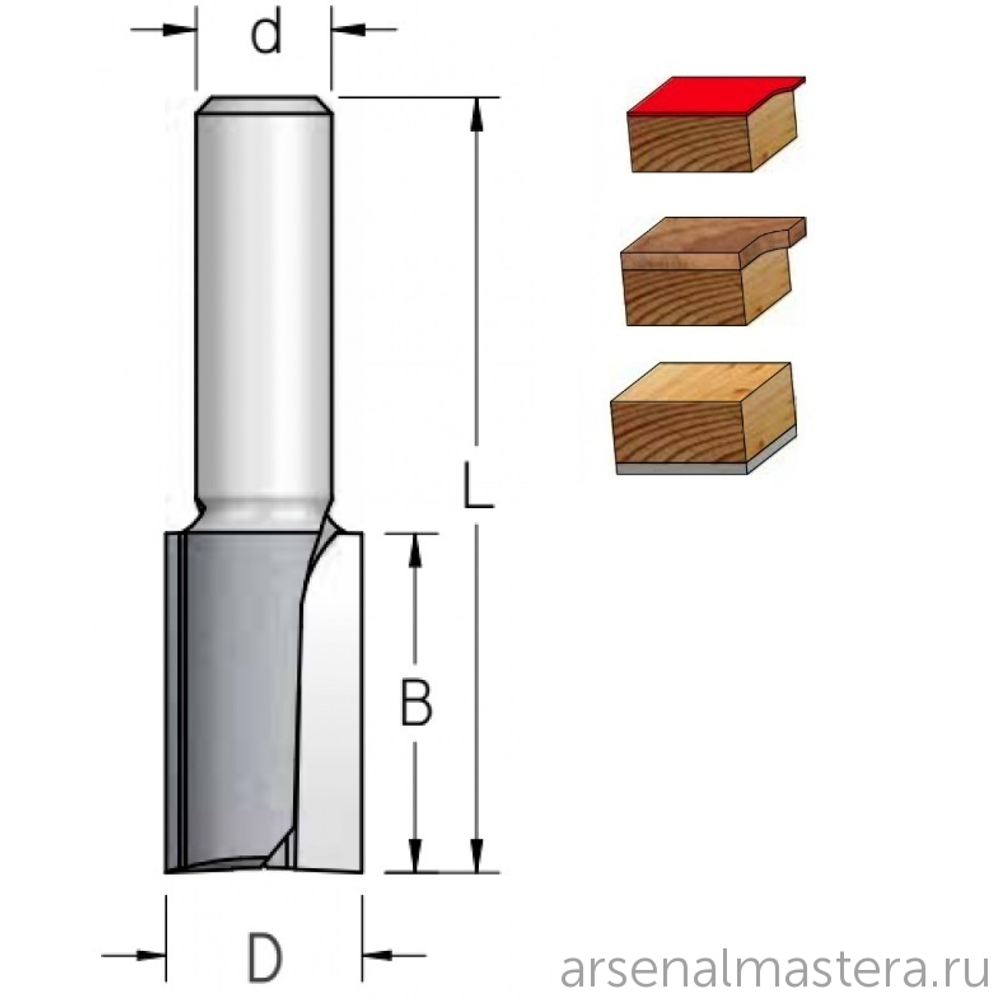 ХИТ! Фреза обгонная с нижним подшипником WPW 6.3 x 25 x 63 x 6 Z2 F240633
