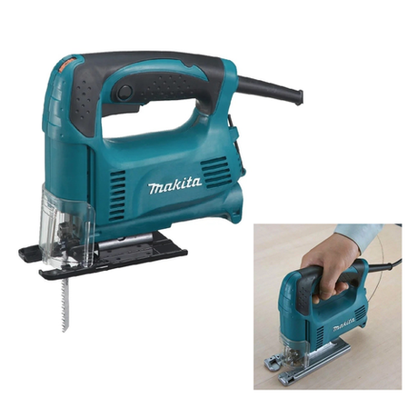 Новинка! Электрический лобзик Makita 0,45 кВт без маятникового хода, для прямолинейного распила заготовок из древесины, пластик, металла 4326