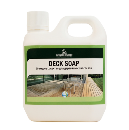 АКЦИЯ МАЙ 2025! Моющее средство концентрированное Deck Soap 5 л для регулярного ухода за деревянными настилами, террасами, палубами для наружных работ Borma 0027