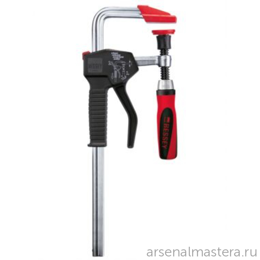 Струбцина для работы одной рукой EHZ с двухкомпонентной рукояткой из пластика BESSEY BE-EHZ30-2K