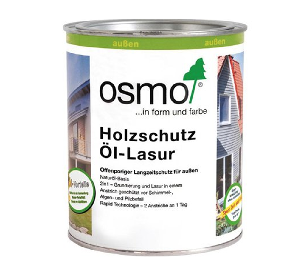 РАСПРОДАЖА! Защитное масло-лазурь для древесины для наружных работ OSMO 710 Holzschutz Ol-Lasur Пиния 0,125 л Osmo-710-0,125 12100098
