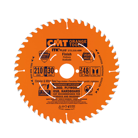 Новинка! Диск пильный ультратонкий поперечный рез CMT 200 x 30 x 1,8 / 1,2 15° 10° ATB + 8° SHEAR Z=48 Z 272.200.48M