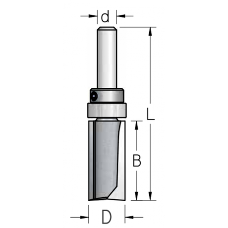 ХИТ! Фреза обгонная с верхним подшипником WPW 16.0 x 25 x 67 x 8 PF41605