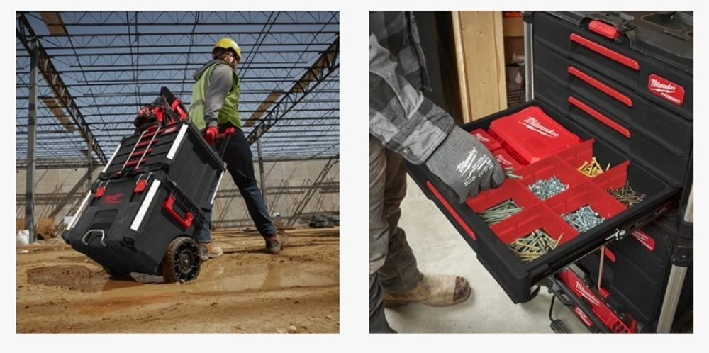 Новинка! Ящик с 4 - мя выдвижными отсеками PACKOUT DRAWER BOX Milwaukee 4932493189