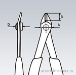 ХИТ! Бокорезы прецизионные Electronic Super Knips 125 мм (Кусачки для электроники) чернёные, для реза оптоволокна, 2-комп ручки KNIPEX KN-7861125