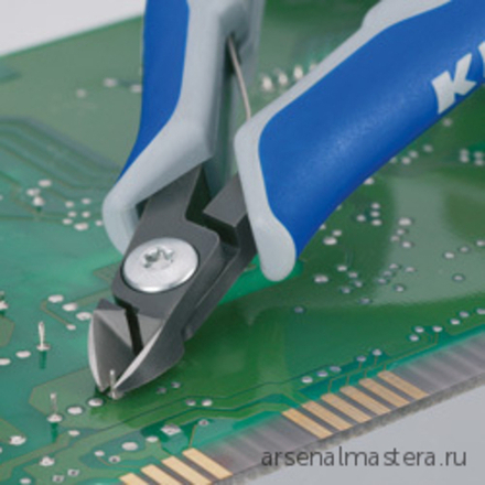 Прецизионные кусачки 125 мм для электроники (БОКОРЕЗЫ) округлая головка, 2-комп ручки, 79 12 125 KNIPEX KN-7912125