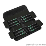 АКЦИЯ WERA! Набор 12 предметов ОТВЕРТКИ прецизионные для электронщиков PH 00 / 0, TORX HF TX 5 / 6, SL 1.5 / 1.8 / 2.0 / 2.5 / 3.0, HEX 0.9 / 1.5 / 2.0 Kraftform Micro 12 Universal 1 WERA WE-073675