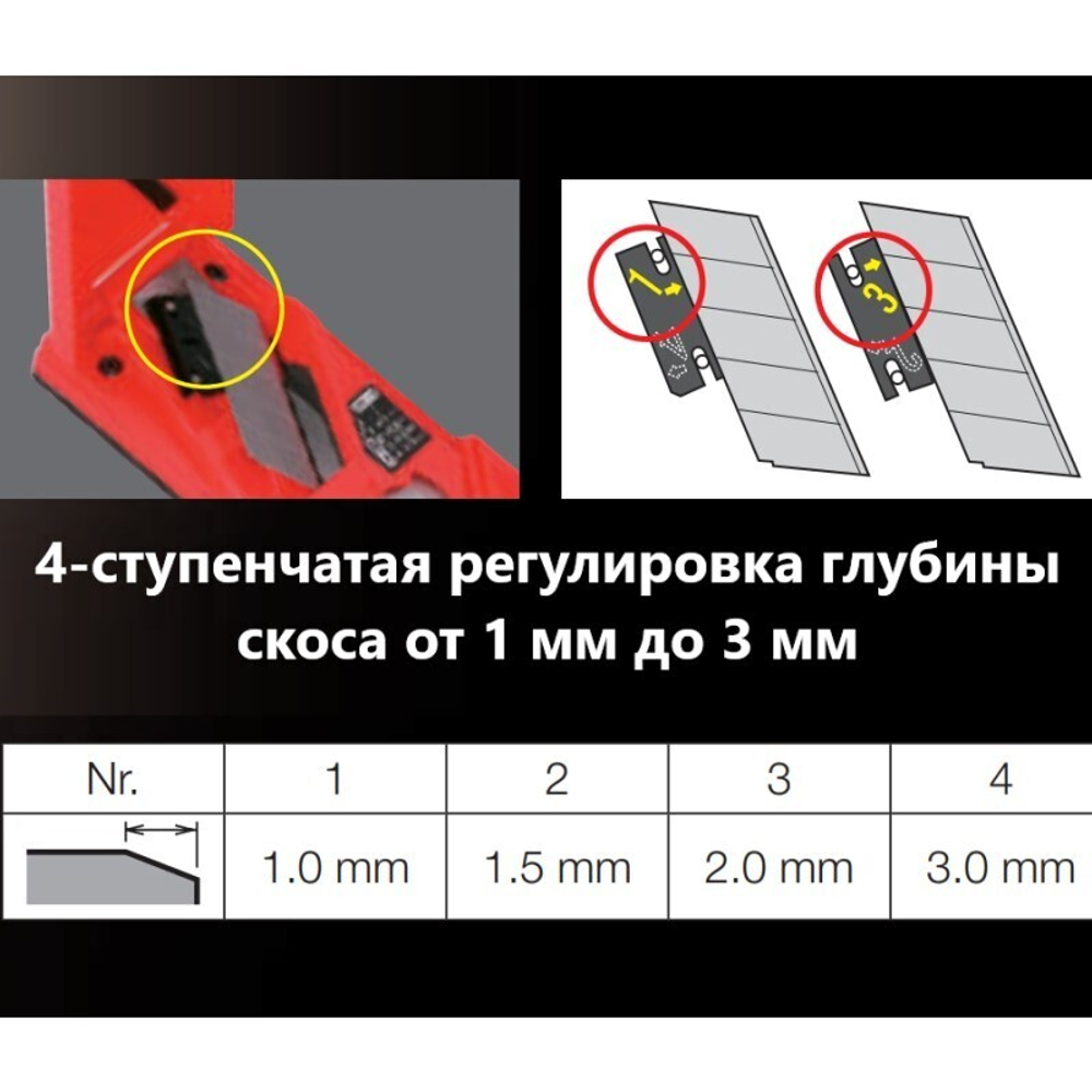 Нож японский для снятия фасок 45 град на гипсокартоне TAJIMA TBK180-H45