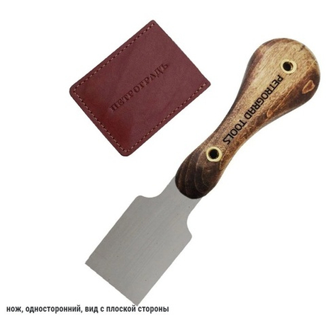 Новинка! Нож шорный для кожи модель 1 односторонняя заточка прямая РК ПЕТРОГРАДЪ М00016986