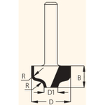 Фреза концевая врезная профильная  D35 B9,5 d 12  W.P.W. RRA3502
