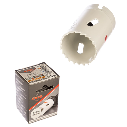 Новинка! Коронка биметаллическая RUKO HSS Co 8% 32 мм, для сверления отверстий в черных и цветных металлах, пластике 126032