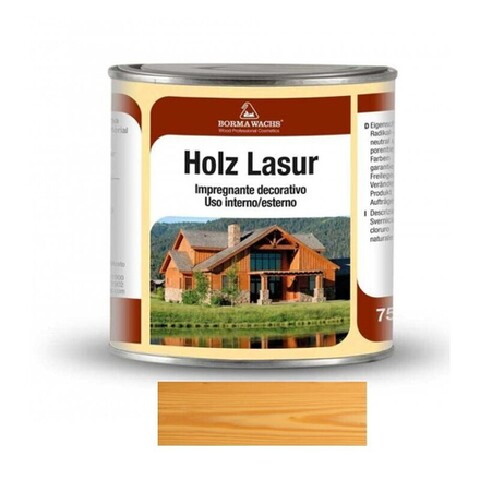 АКЦИЯ МАЙ 2025! Декоративная ВОСКОВАЯ лазурь / Масло для фасадов Holzwachs Lasur 750 мл 3320 цвет 05 сосна для наружных и внутренних работ Borma R3320-9