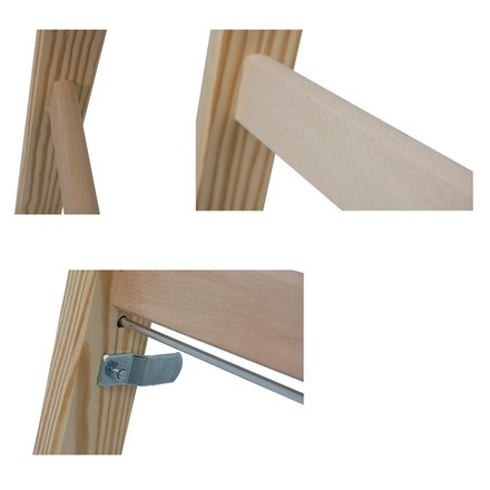 Новинка! Деревянная двухсторонняя стремянка с перекладинами Krause STABILO PROFESSIONAL Sprossen-DoppelLeiter Holz 2 х 12 170224