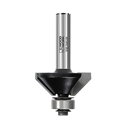 Фреза фасочная с подшипником угол 45 градусов D 44,5 L 69 S 12 мм Woodwork 936.4545.12