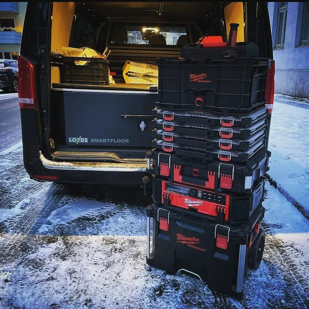 ХИТ! Набор 3 кейсов Milwaukee PACKOUT: Ящик на колесах + Большой ящик + Кейс 4932464244
