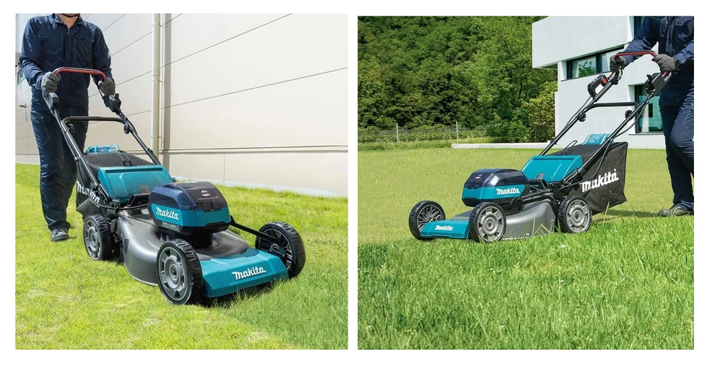 Новинка! КОМПЛЕКТ Газонокосилка самоходная аккумуляторная Makita XGT 53 см, 1,9 кВт, 40V, 2 Аккумулятора 5.0 Ач BL4080F, Быстрое зарядное устройство DC40RC LM002GT201