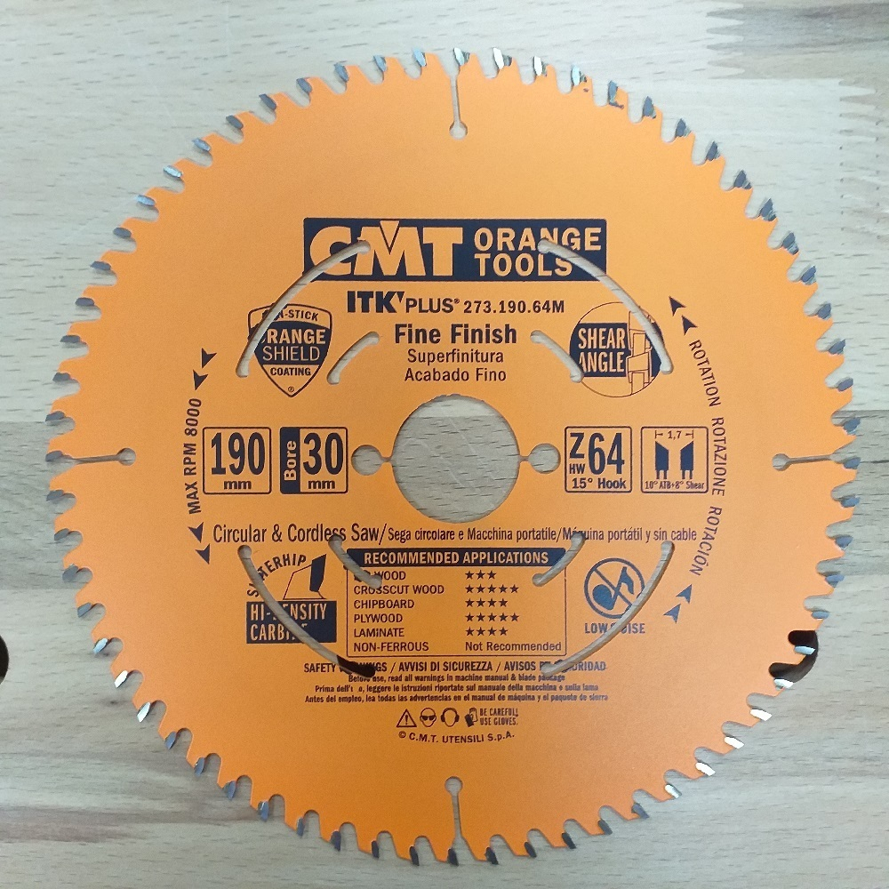 ХИТ! Пильный диск 190 x 30 +20 +16 x 1,7 / 1,1 15гр 10гр ATB + 8гр SHEAR Z64 универсальный CMT 273.190.64M