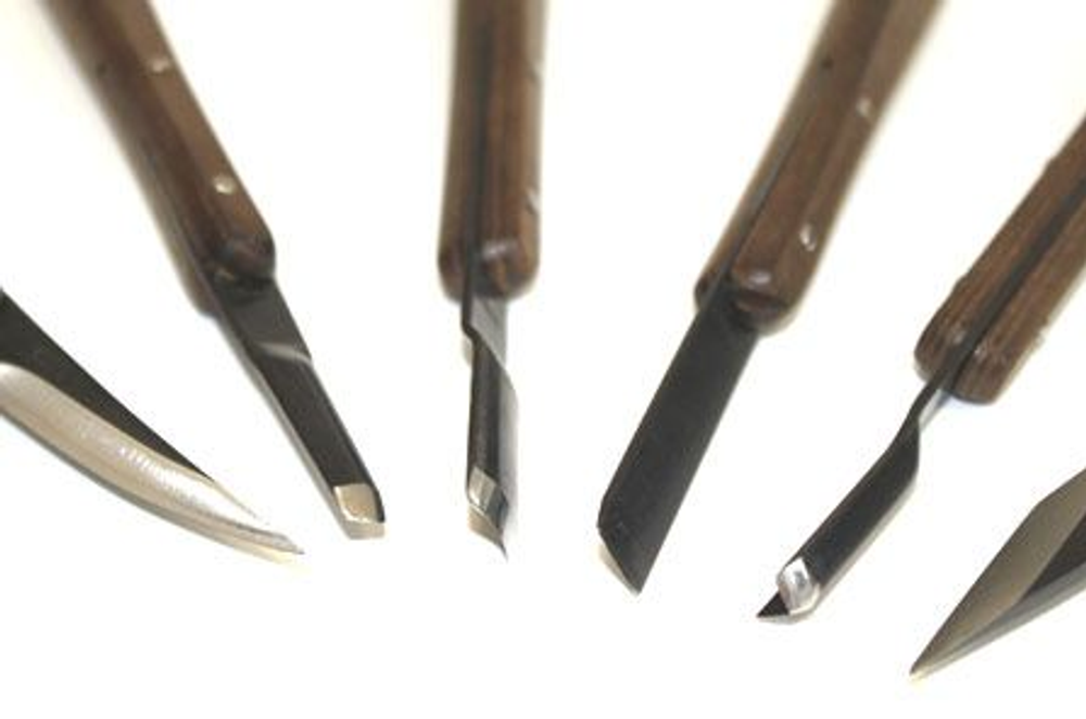 ХИТ! Набор японских резцов HIRO 9 штук в скрутке Miki Tool WCT-9 М00010265