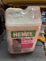 Очиститель для террас для наружных работ Deck Restorer Бесцветный 2,5 л, для восстановления посеревшей обветренной древесины террас и садовой мебели без шлифования 8000H HEMEL 10813