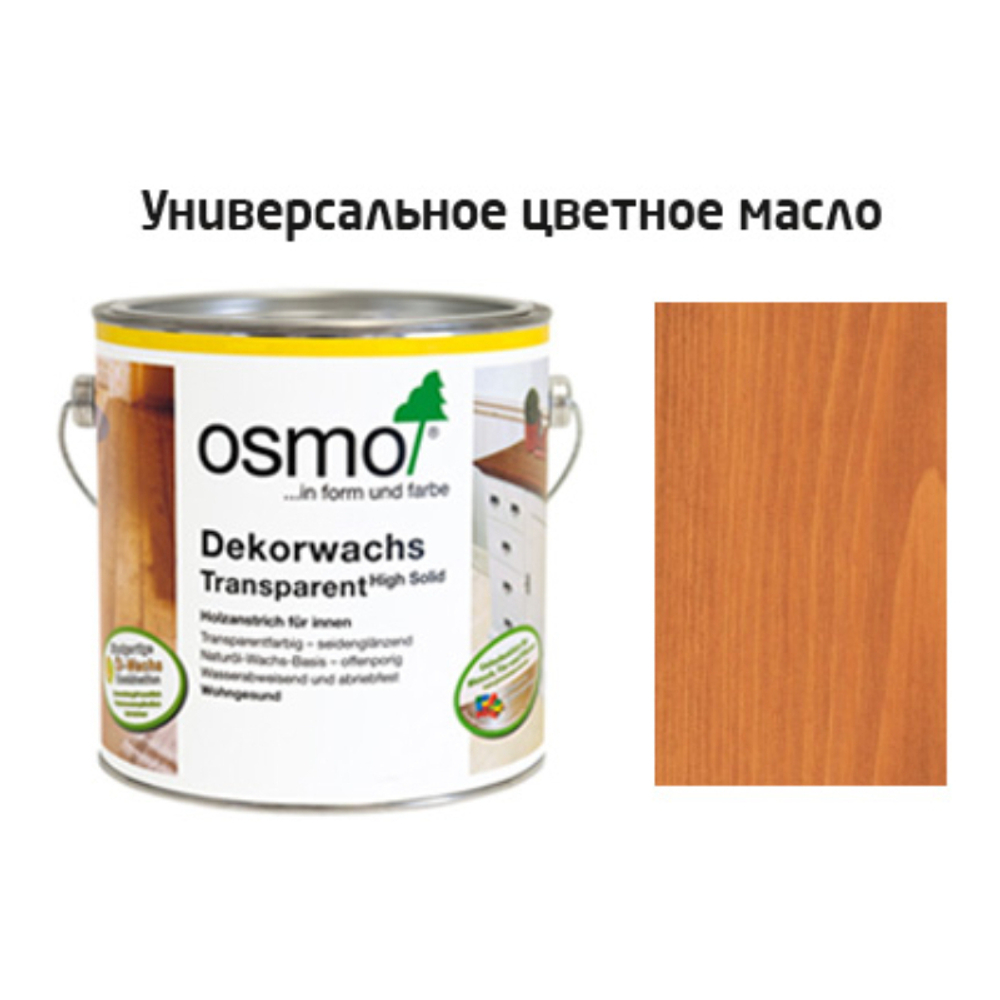 Цветное масло Osmo 3137 Вишня 0,75 л Dekorwachs Transparent Tоne для внутренних работ Osmo-3137-0,75 10100079