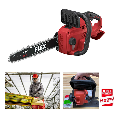 ХИТ! Цепная мощная аккумуляторная пила FLEX GCS 35 2x18-EC для обрезки древесины толщиной 30 см 531276