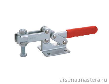 ХИТ! Зажим механический с горизонтальной ручкой усилие 630 кг прижим 80 мм база 45 мм Woodwork GH-204-GB