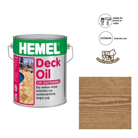 Масло для террас для наружных работ Deck Oil Орех, 2,5 л 3119H HEMEL 311925