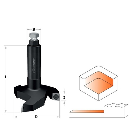 Фреза фуговальная сменные ножи для СЛЭБОВ HM Z3 D35 I10,5 S8 CMT 663.007.11