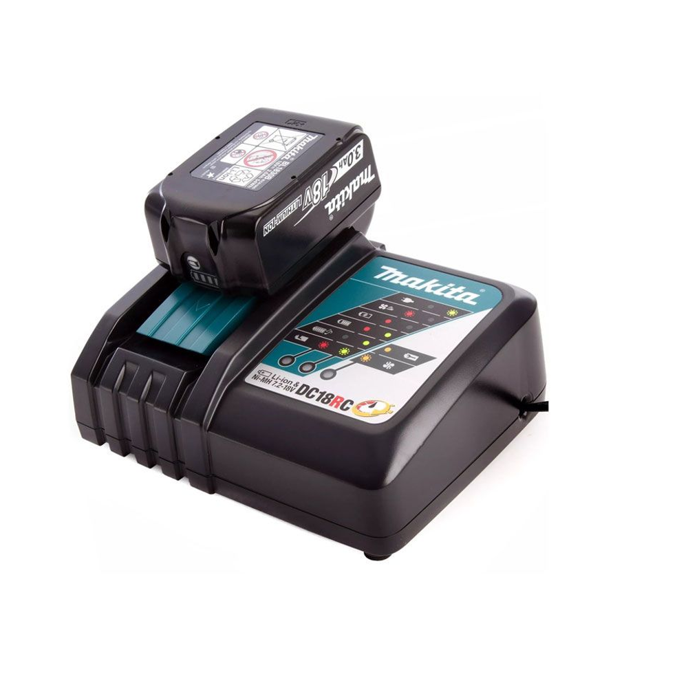Новинка! Набор питания Makita RF LXT: Аккумулятор BL1830B Li-Ion, 18 В, 3 Ач, Зарядное устройство для зарядки NiMh, Ni-Cd и Li-ion аккумуляторов 7,2 В - 18 В DC18RC 191A25-2