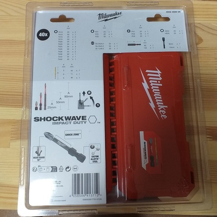 ХИТ! Набор ударных бит 40 предметов SHOCKWAVE GEN III для шуруповерта в кейсе Milwaukee 4932492004