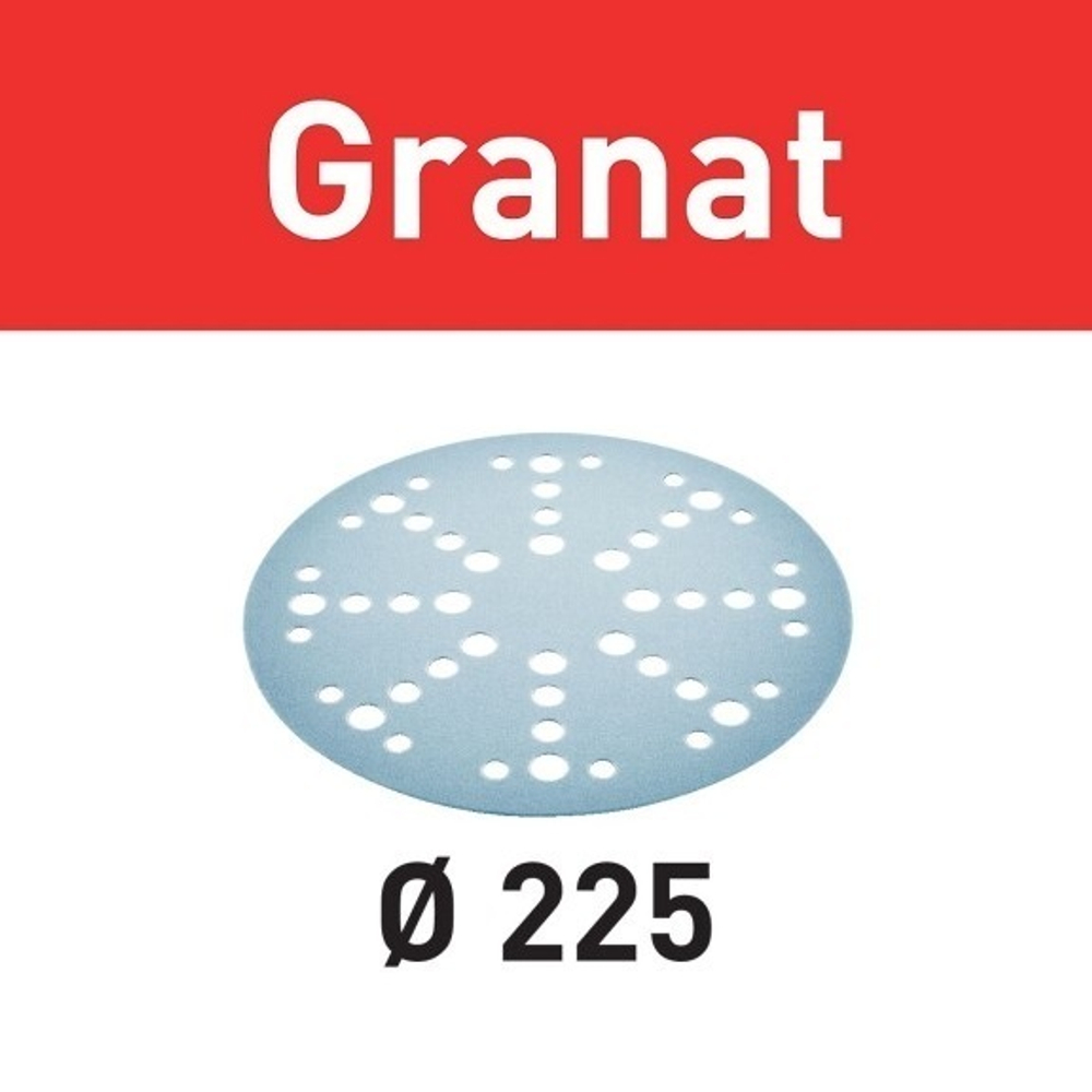 СКИДКИ! Комплект 25 шт Материал шлифовальный Шлифовальные круги Granat P 80 STF D 225 / 128 GR/25 FESTOOL 205655