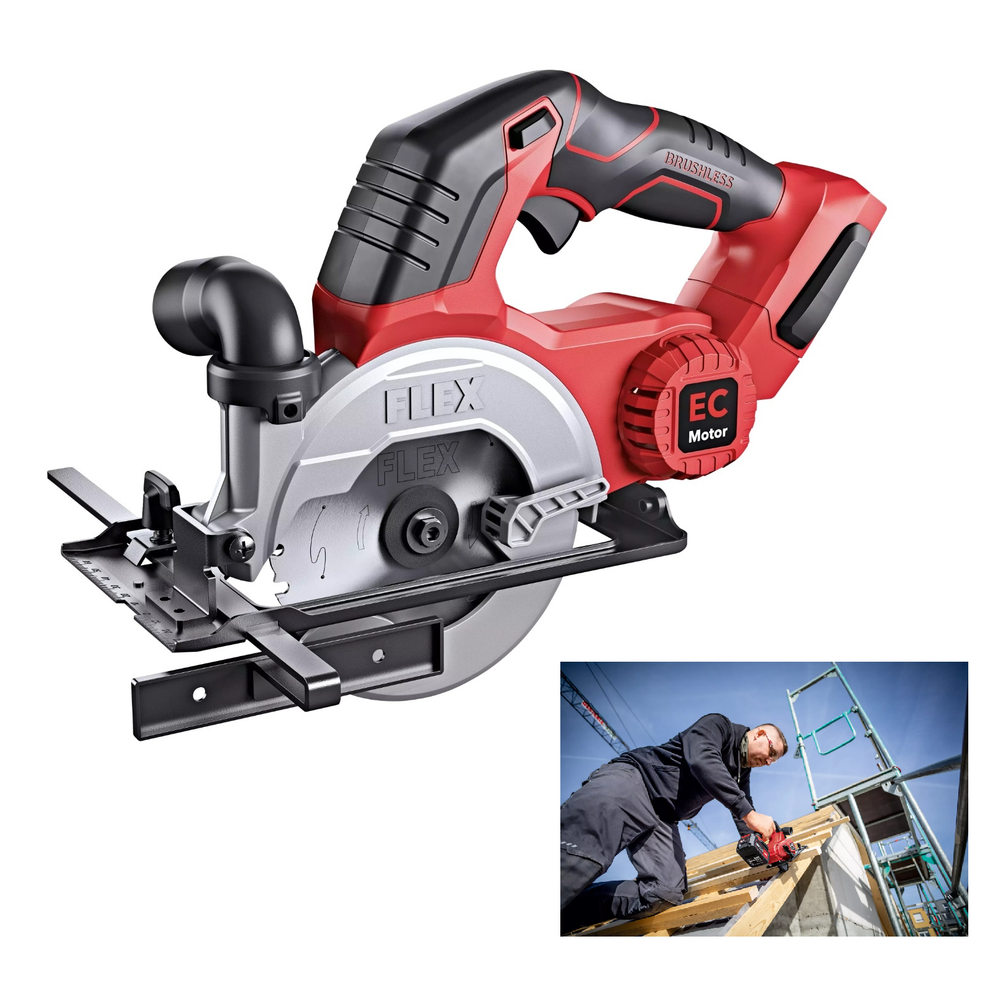 Новинка! Аккумуляторная дисковая пила FLEX CS 45 18.0-EC C 18 В, диск 128/20 мм, для ручной резки гипсокартона и древесных материалов 517674