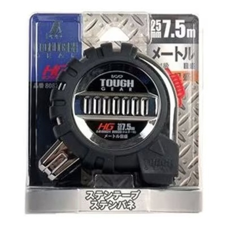 Рулетка Tough Gear HG длина 7,5 м ширина 25 мм с петлёй Shinwa М00021644