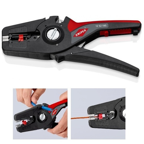 2025 ВЫГОДНЕЕ! Стриппер автоматический 195 мм PreciStrip 16, 0.08 - 16 мм2 AWG 28 - 6 KNIPEX KN-1252195