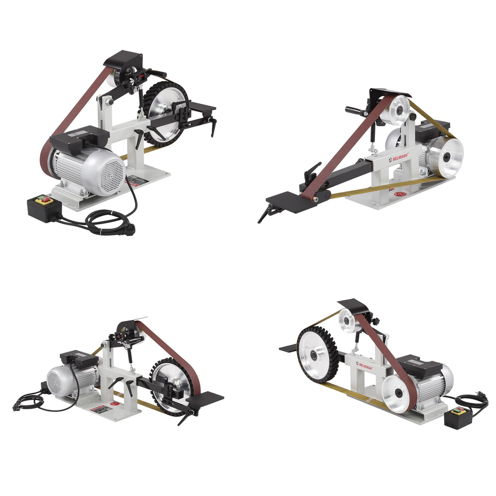 Новинка! Станок шлифовальный ленточный BELMASH BGM-822 220В 1,5 кВт, для обработки металла и дерева S351A