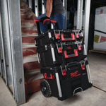 ХИТ! Набор 3 кейсов Milwaukee PACKOUT: Ящик на колесах + Большой ящик + Кейс 4932464244
